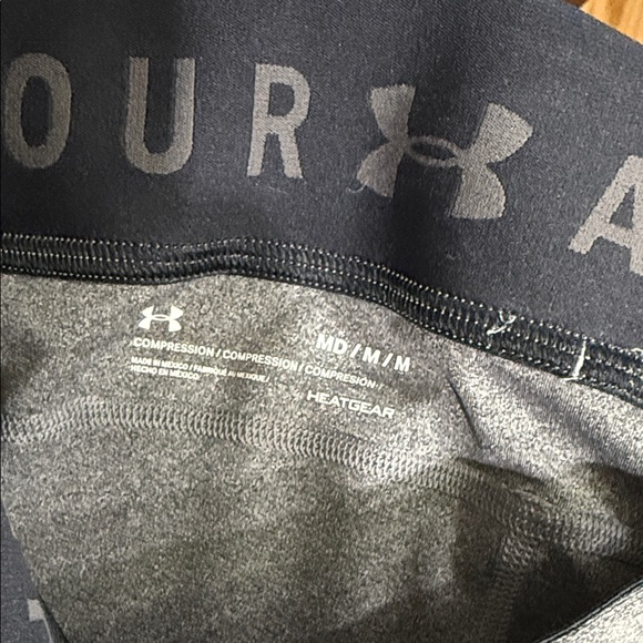 Under Armour Teal Blue Workout Ensemble Gray Capri Ankle Leggings Hoodie - Picture 10 of 11